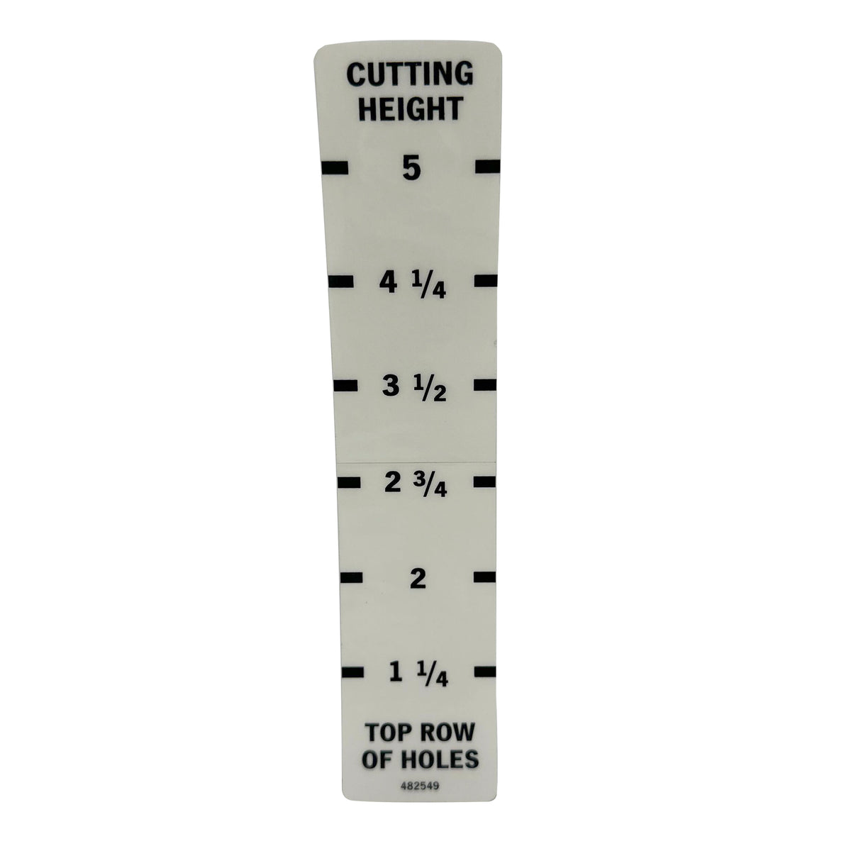 Scag OEM 482549 — DECAL, CUTTING HEIGHT