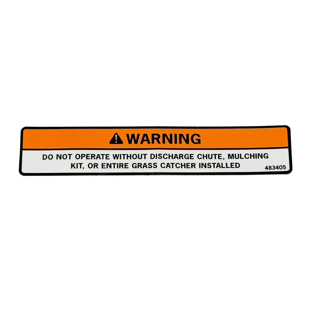 Scag OEM 483405 — DECAL, WARNING (view 2)