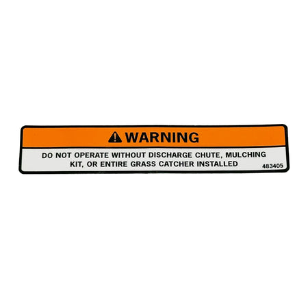 Scag OEM 483405 — DECAL, WARNING (view 2)