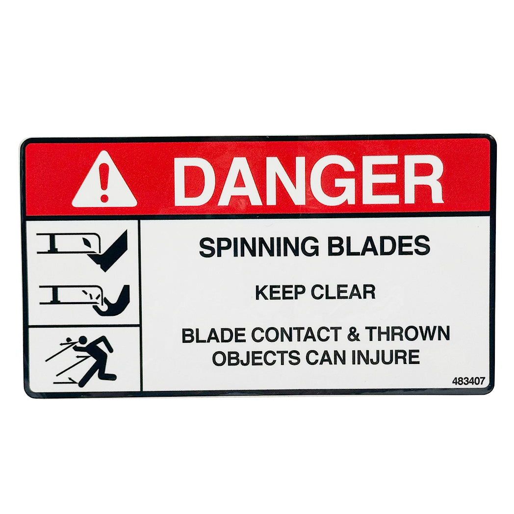 Scag OEM 483407 — DECAL, SPINNING BLADES